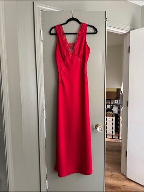 sincerely jules red dress NWT Sincerely Jules One Shoulder Tie Midi Dress Sleeveless Size XL NEW
